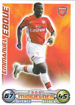 Emmanuel Eboue Arsenal 2008/09 Topps Match Attax #7